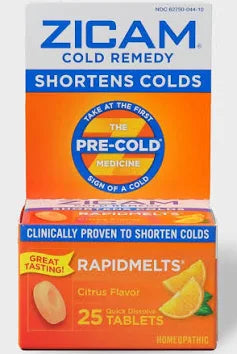 Zicam Cold Remedy Rapidmelts, Citrus, 25 Ct.