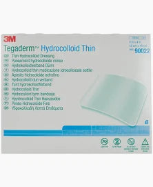 Tegaderm Hydrocolloid Thin Dressing With Outer Clear Adhesive 4" X 4"