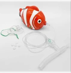 Sunset Healthcare Pediatric Fish Compressor Nebulizer With Neb Kit And Pediatric Aerosol Mask