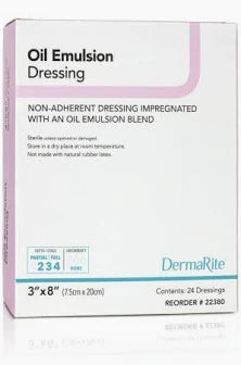 Oil Emulsion Non-adherent Wound Dressing, 3" X 8"