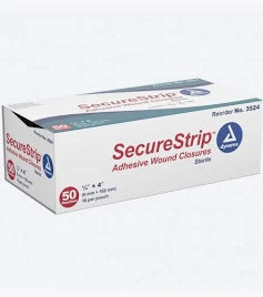 Securestrip Adhesive Wound Closure Strips, 1/4" X 4", Sterile. 10 Strips Per Each