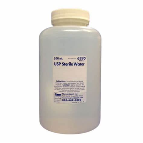 Usp Sterile Water For Irrigation, Round Screw Top Bottle, 500 Ml - Temporary Replacement For We6290