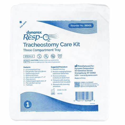 Dynarex Resp-o2 Tracheostomy Non-woven Drain Sponges, Sterile 2's, 6-ply, 4" X 4", Replaces Dx4611