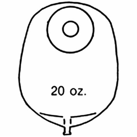 Nu-flex Oval Urinary Pouch, Trim-to-fit (3/4" X 1-1/2"), Minimal Convexity, 24 Oz. (11"), Med Oval Foam