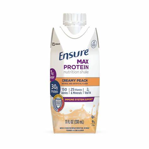 Ensure Max Protein, Creamy Peach, Ready-to-drink, 11 Oz.