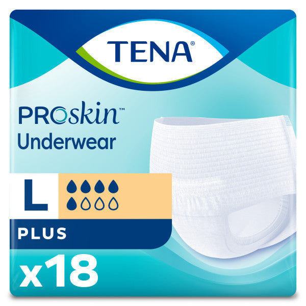 Tena Proskin Plus Protective Underwear, Large 45" - 58" - Replaces: Sq72338