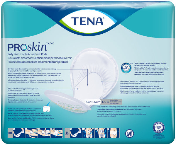 TENA ProSkin Night Super Absorbent Pads, Heavy Absorbency, Unisex, 27"