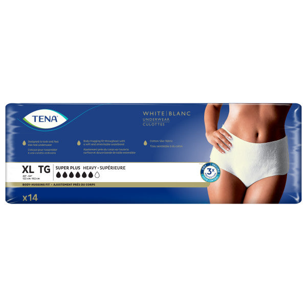 TENA Stylish Super Plus Incontinence Pull-Up Underwear for Women, Heavy Absorbency, X-Large, 48" - 64"