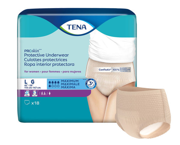Tena Proskin Protective Underwear For Women L, 45" - 58".