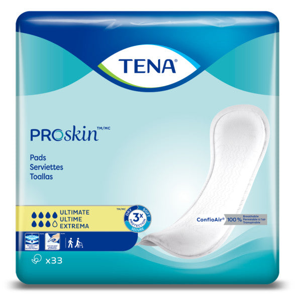 TENA ProSkin Ultimate Bladder Leakage Pad for Women, Heavy Absorbency, 16"