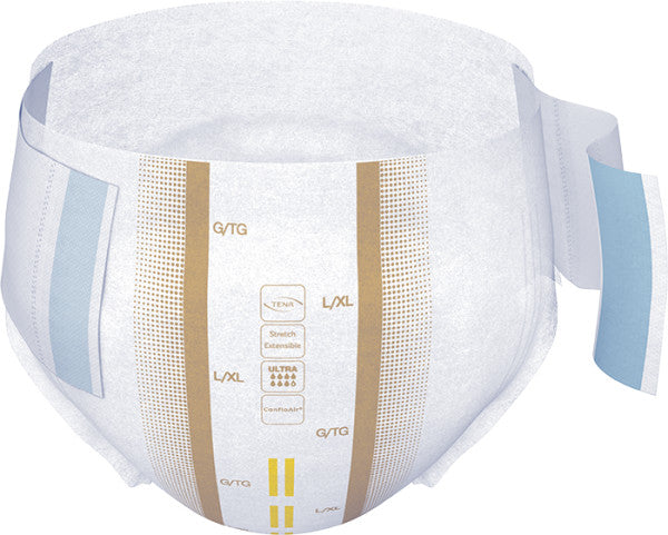 TENA ProSkin Stretch Ultra Incontinence Brief, Heavy Absorbency, Unisex, Large/X-Large, 41" - 64"