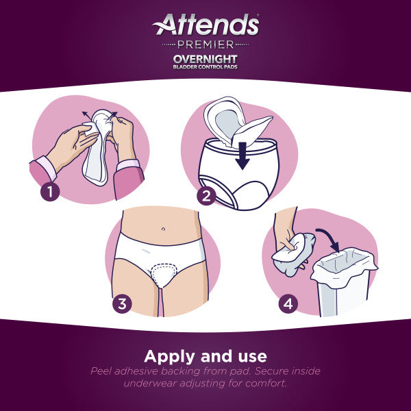 Attends Premier Overnight Bladder Control Pads
