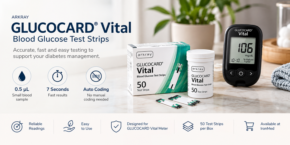 Blood Glucose Test Strips Guide | GLUCOCARD Vital Test Strips