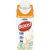 Boost Very High Calorie vanilla nutritional drink carton, 530 calories, 22g protein, 8 fl oz