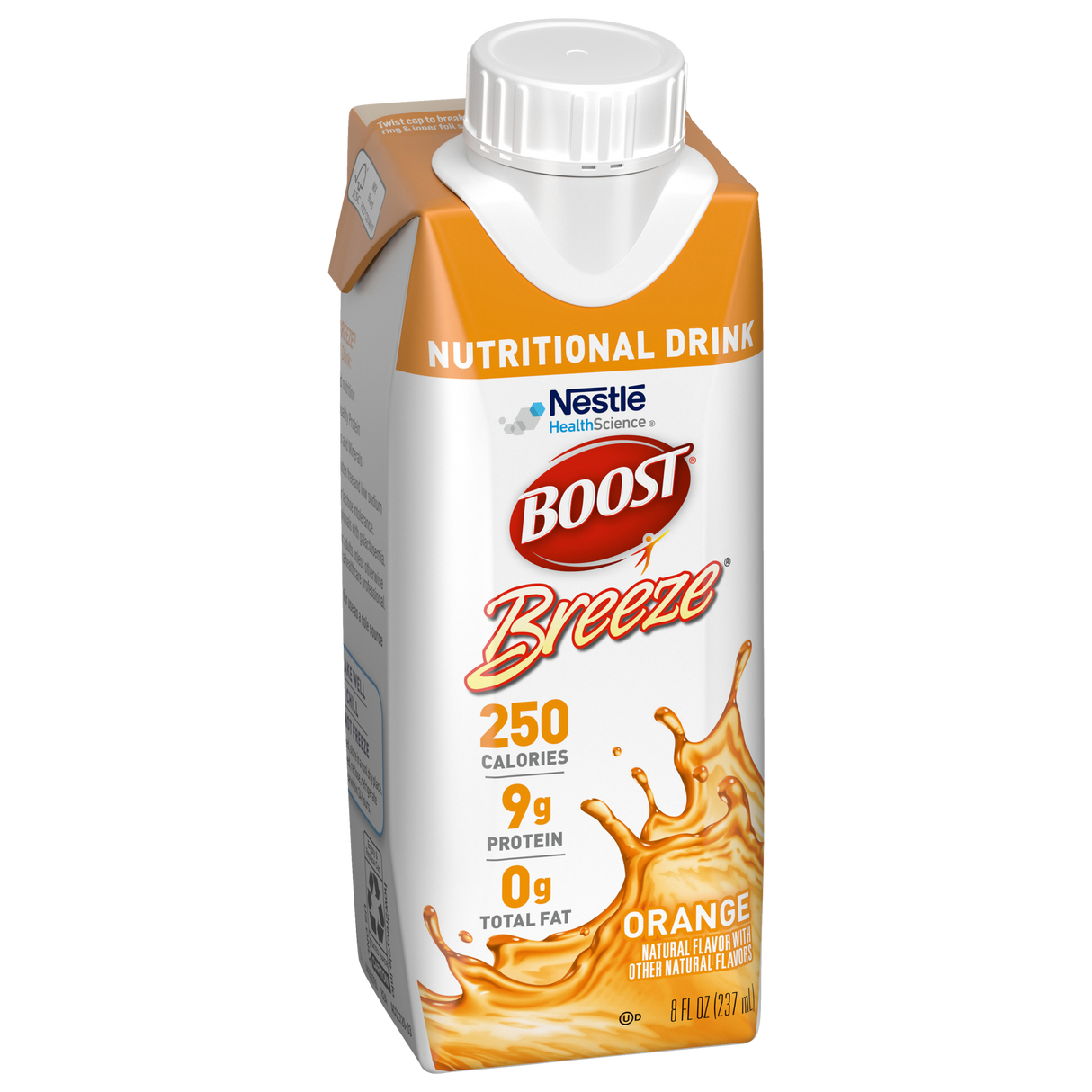 Boost Breeze Nutritional Supplement, Orange Flavor, 8 Fl Oz. Carton