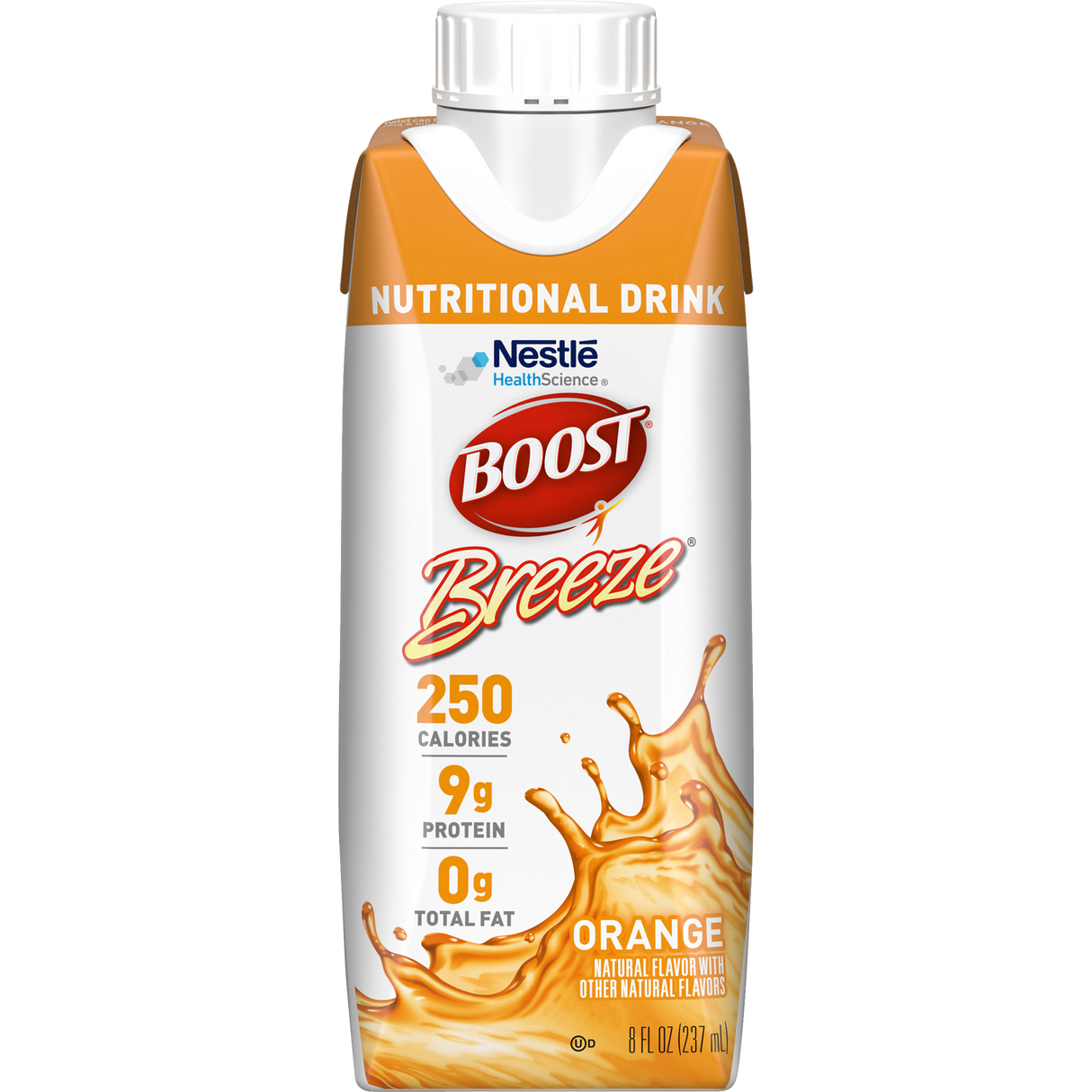 Boost Breeze Nutritional Supplement, Orange Flavor, 8 Fl Oz. Carton