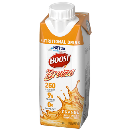 Boost Breeze Nutritional Supplement, Orange Flavor, 8 Fl Oz. Carton