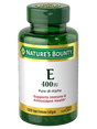 Vitamin E 400 IU supplement bottle, 120 rapid release softgels for immune and antioxidant health
