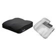 Contoured ergonomic wheelchair seat cushion with removable cover and gel interior