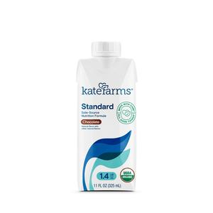 Kate Farms Standard Chocolate nutrition formula 325ml carton, organic, medical nutrition