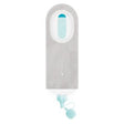 Medical ostomy pouch with blue closure valve for home healthcare use