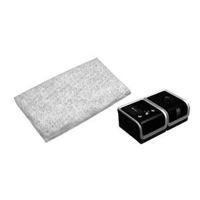 CPAP machine with air filter on white background, essential respiratory medical equipment