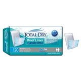 Total Dry brief liner classic style adult incontinence pads package with absorbency icons