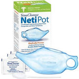 SinuCleanse Neti Pot with box, salt packets, and spoon for sinus and allergy relief