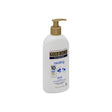 Gold Bond Ultimate healing lotion with aloe in a white pump bottle on white background