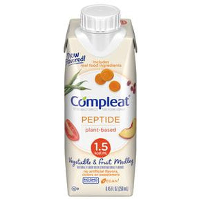 Compleat Peptide plant-based medical nutrition drink, vegetable and fruit blend carton