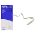 Reinforced gelling fiber wound dressing rope next to product box, medical supply.