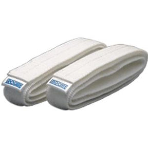 Pair of white elastic medical bands for support or compression therapy