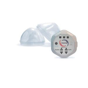 Medical device with control buttons and two clear plastic domes, home care electronic equipment