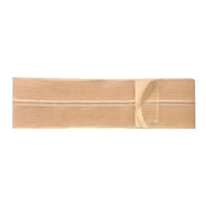 Elastic beige abdominal support belt with adjustable strap for medical use