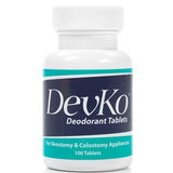 DevKo deodorant tablets bottle for ileostomy and colostomy appliances, 100 tablets