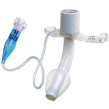 Medical tracheostomy tube with cuff and inflation tube for respiratory support