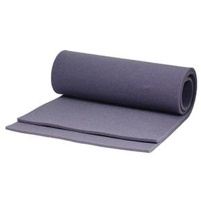Rolled purple foam mat for medical or comfort support on white background