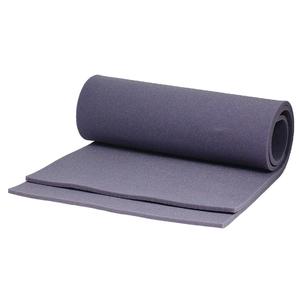 Rolled purple foam mat for medical or comfort support on white background