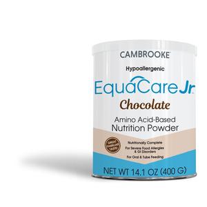 EquaCare Jr. chocolate hypoallergenic amino acid-based nutrition powder can, 14.1 oz