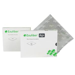 Exufiber Ag plus wound dressing boxes and packaging for medical supplies