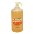 Large bottle of Ecolab Scrub-Stat 2% antimicrobial hand soap with pump dispenser
