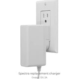 Spectra replacement charger plugged into wall outlet, 12V 2A power adapter