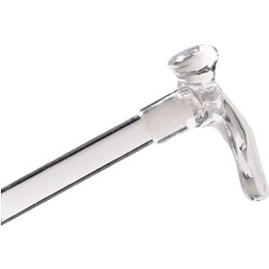 Contour Left Handle Lucite Cane, Clear, 7/8" Dia.