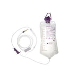 Enteral feeding bag with attached tubing, medical supply for nutrition delivery