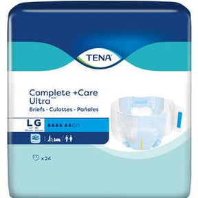 TENA Complete Care Ultra adult briefs large pack, for incontinence support, 24 count