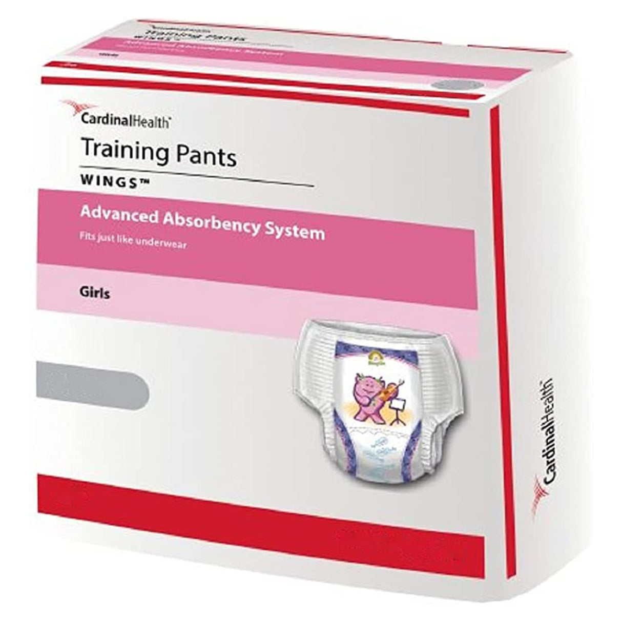 Cardinal Health, Girls Training Pants, Wings, Large, 32-40 Lbs, 3t-4t