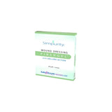Simpurity Fibergel wound dressing box, 4x4 inch sterile gelling pads, medical supplies.