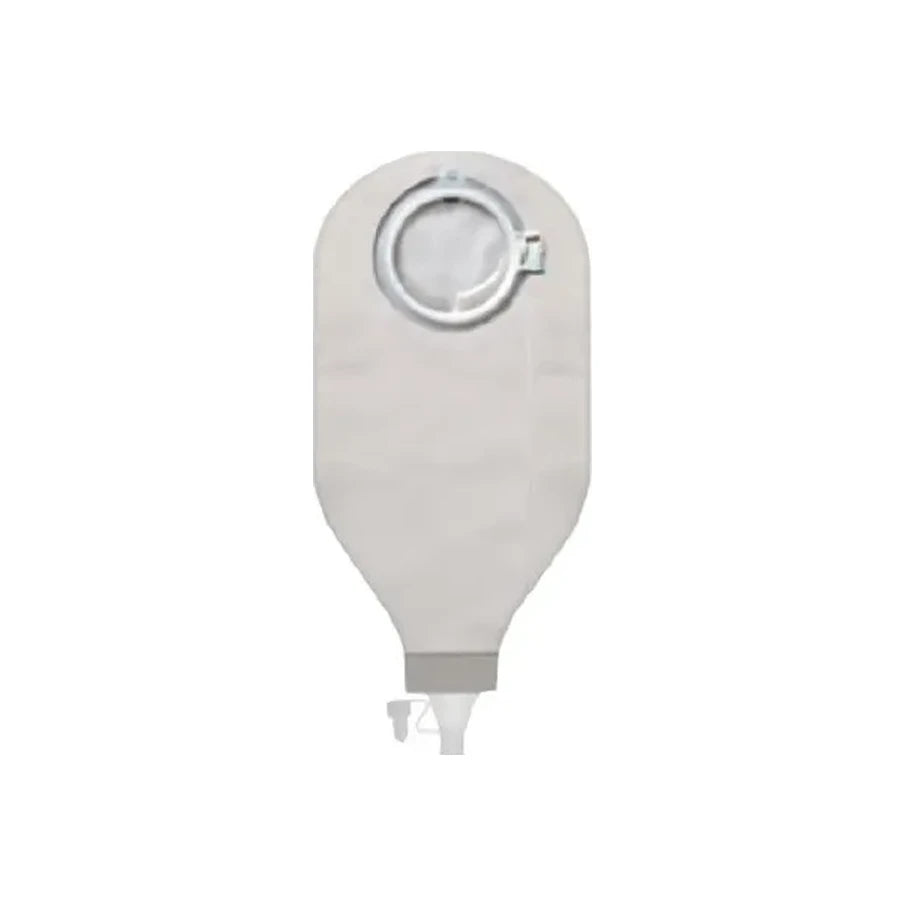 Ostomy pouch with filter and drainable bottom, medical supply for stoma care