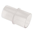 Transparent plastic tubing connector for medical equipment or respiratory supplies