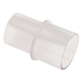 Transparent plastic tubing connector for medical equipment or respiratory supplies